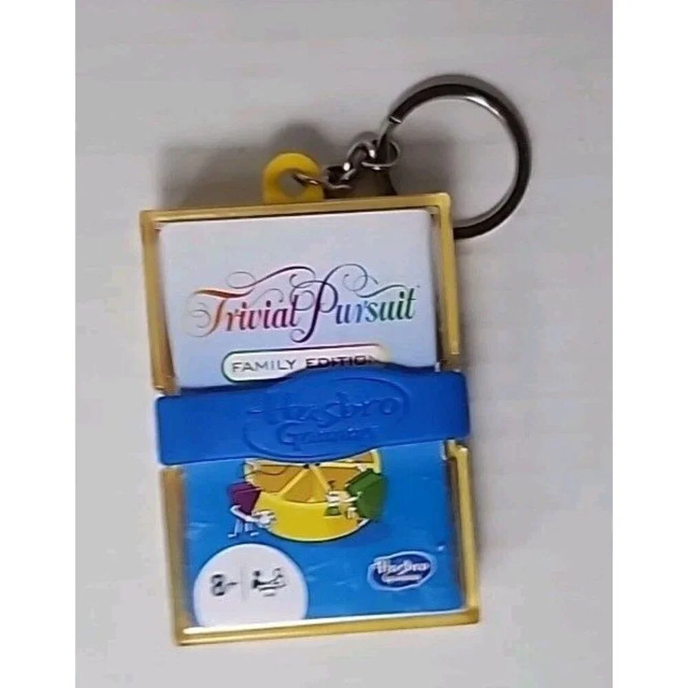 Hasbro 4 Mini Keychain Games Monopoly, Clue, Operation, Trivial Pursuit 2021